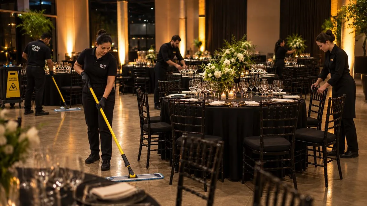 Como garantir a limpeza profissional em eventos e festas de fim de ano
